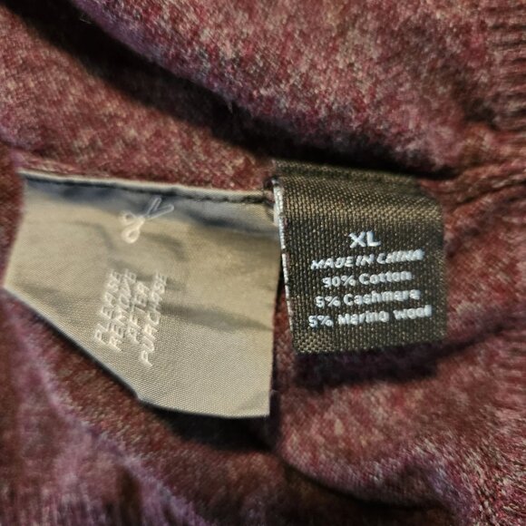 Marc Anthony Sweater Luxury Blend High Neck Cashmere Wool Slim Burgundy XL NWOT - Picture 9 of 11
